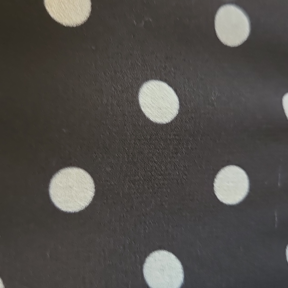Keepsake-Blk/white polka dot dress with ruffled sleeves & skirt Sz M/L - Picture 5 of 9